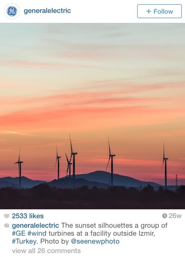 Instagram Marketing Example GE