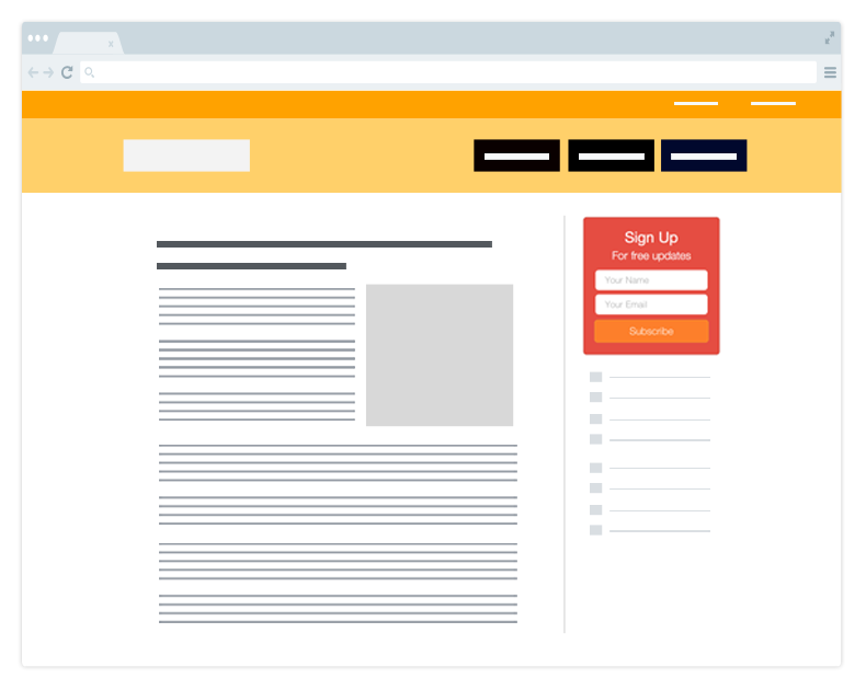 Sidebar Optin for Lead Generation