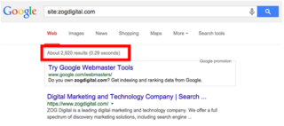 To examine indexed pages, type “Site:WEBSITEURL.com” into the search window and count the results.