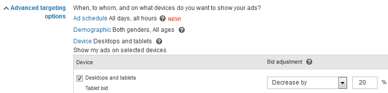 bing ads advanced targeting