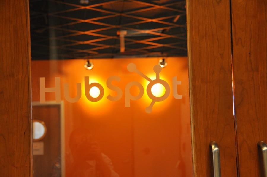 content marketing strategy for the web picture of hubspot's office entrance 