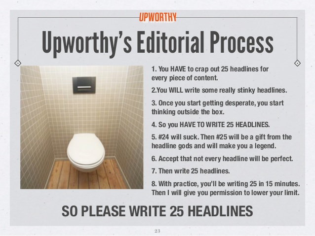 How to write a blog post Upworthy headline rules