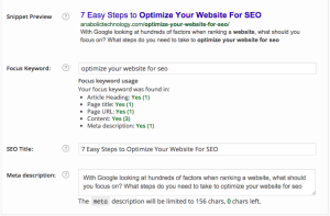 website seo stats