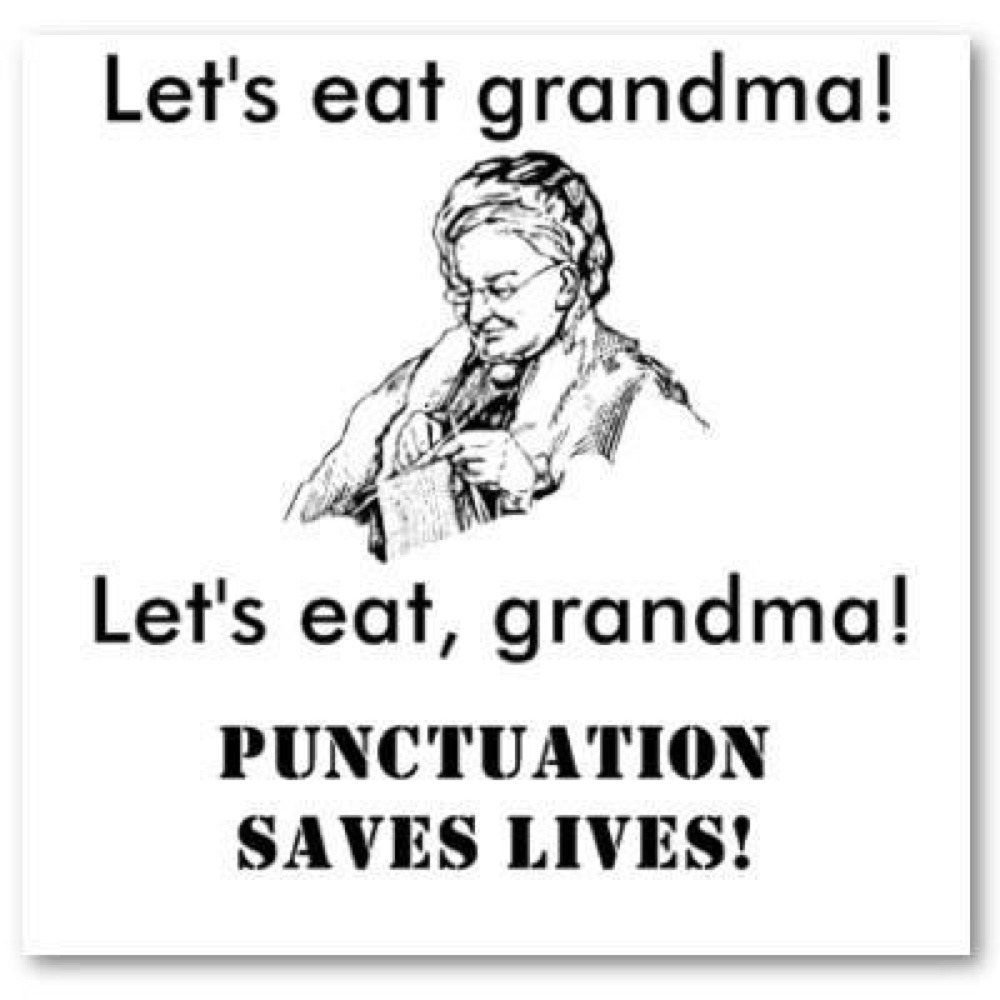 Punctuation saves Grandma