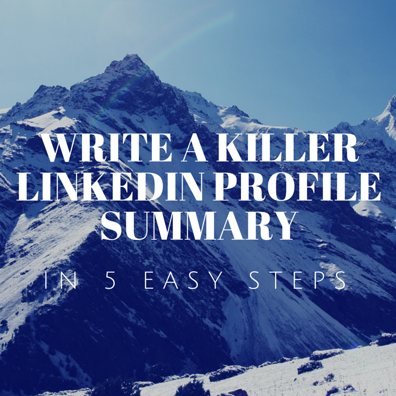 How to Write a LinkedIn Summary - mountain background