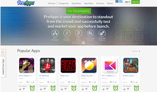 PreApps is a web platform that helps users preview apps before they are released on app stores. 