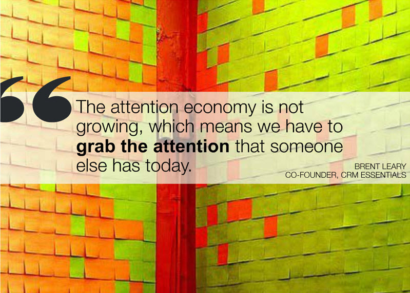 Content marketing challenges attention economy quote