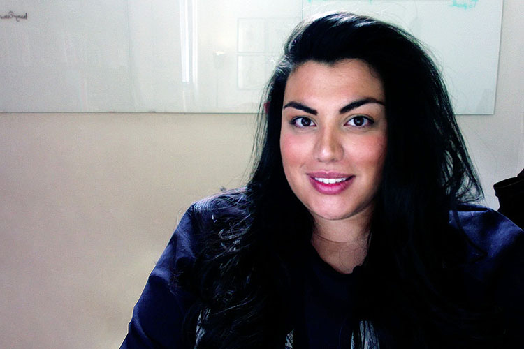 diana at desk