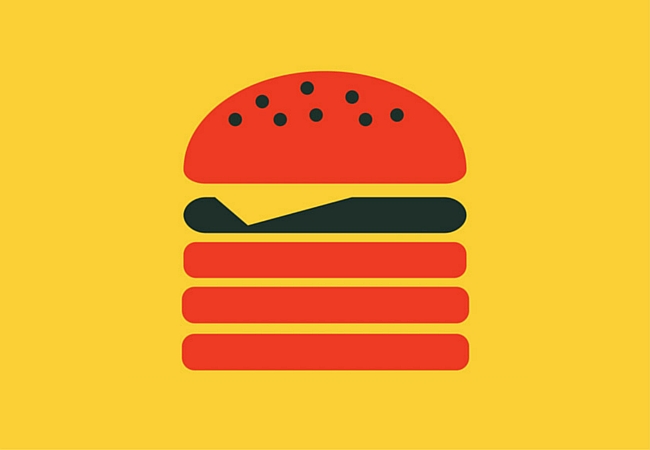 The hamburger icon shown in a hamburger.