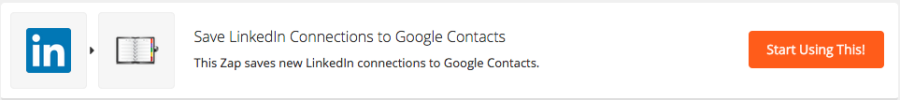 linkedin connections to google contacts zap
