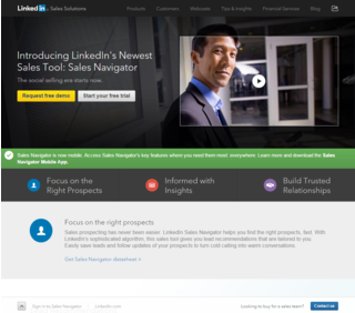 LinkedIn sales navigator allows you to search with specific filters to identify high quality sales leads.