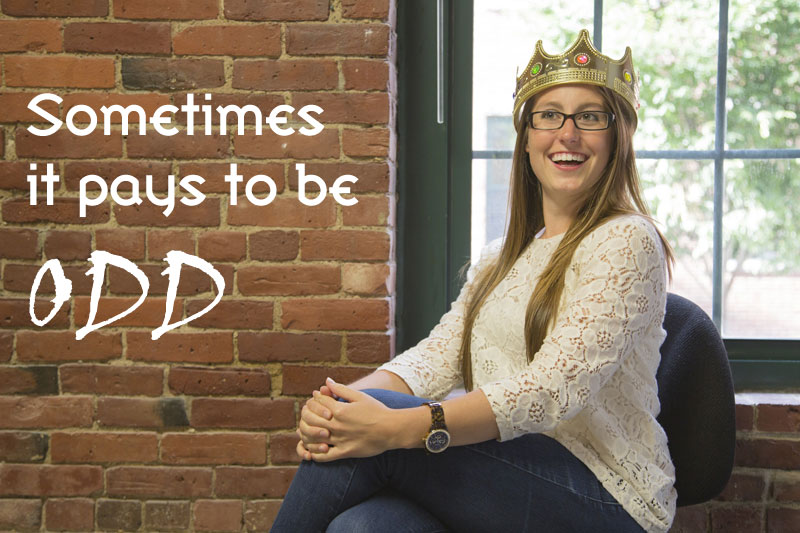 sometimes it pays to be odd -- girl with crown on her head