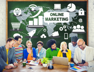 Online Marketing Business Content Strategy Target Concept