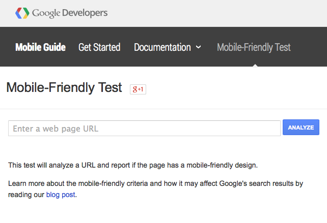 Google Mobile-Friendly Test Site