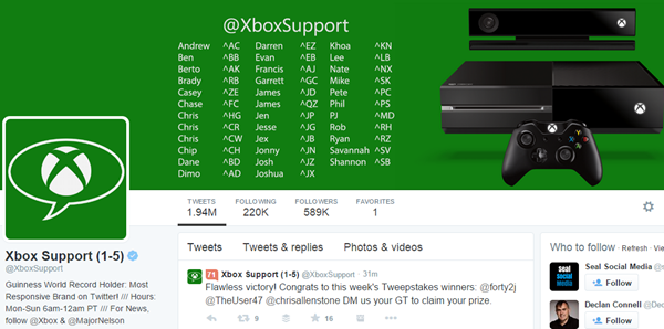 Xbox Offers Great Social Media Support