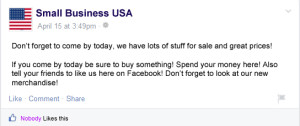 lousy Facebook post