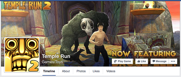 temple run facebook page