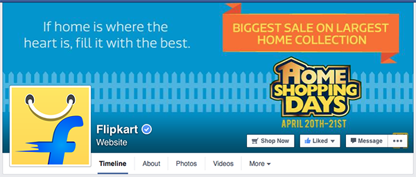 flipkart facebook page