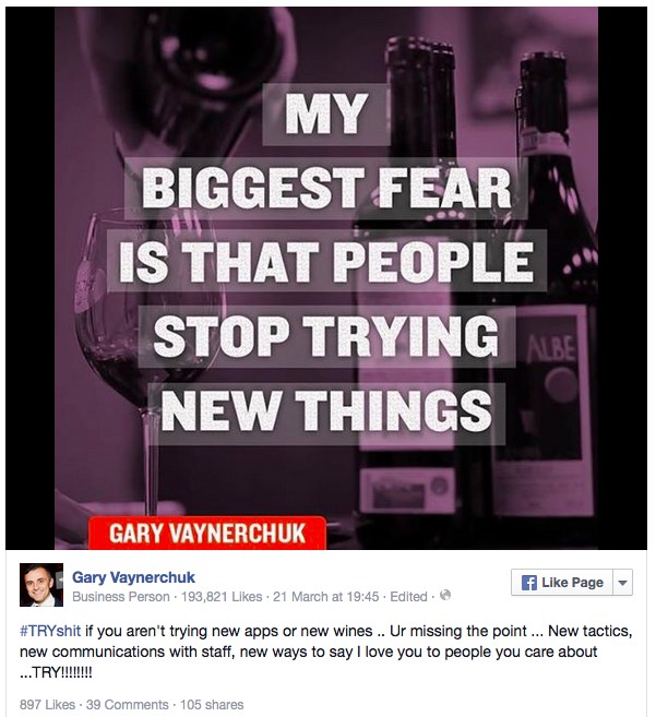 Gary: Try new things