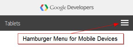 mobile friendly menu