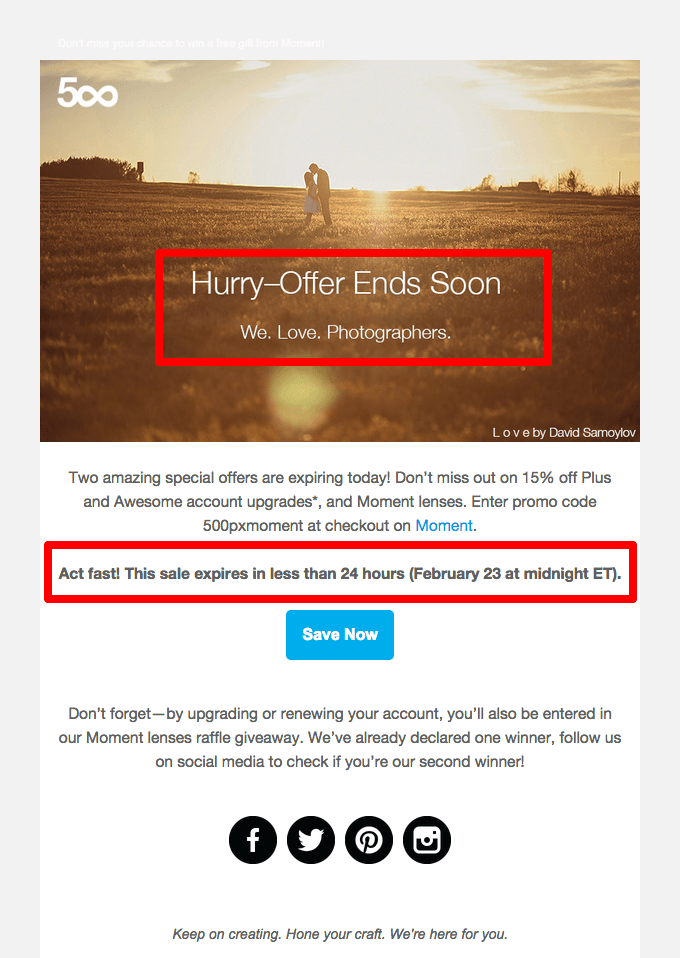 creating urgency in onboarding email