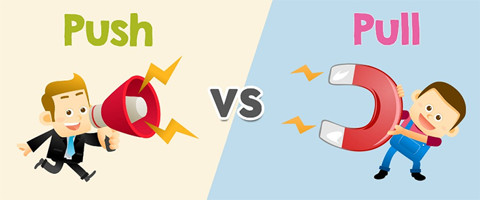 Push vs. pull sales enablement and sales execution