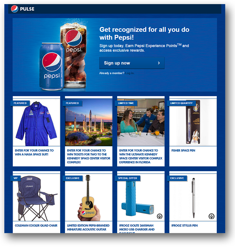 Pepsi knows how to attract customers with custom-made rewards that hold real value.