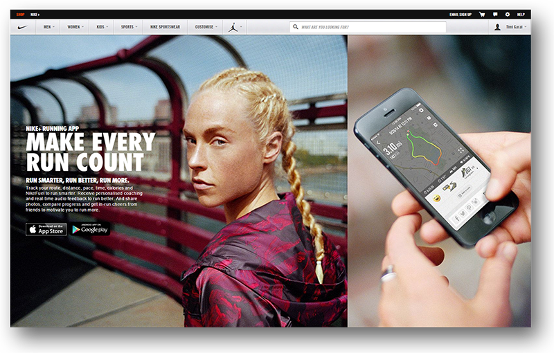 Nike allows people to download a Nike+ mobile app to keep track on their running habits. It also offers a fun coaching programme that sends them running tips and reminders. What a smart way to engage customers. 