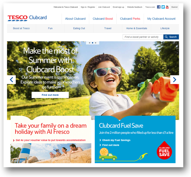 Tesco’s summer events and club card special services are well known by customers who know in advance that something will go on during the hot days. 