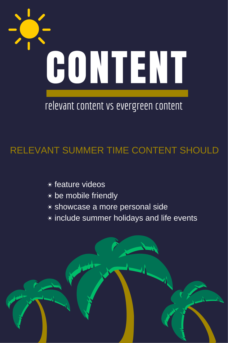 Relevant summer time content ideas