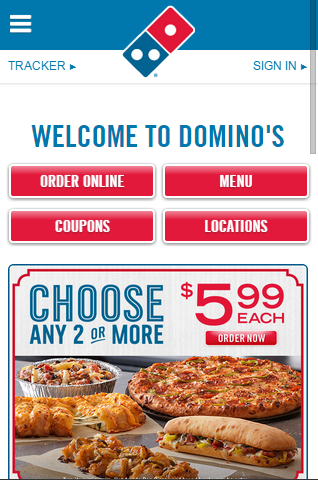 Dominos Fully Responsive Website