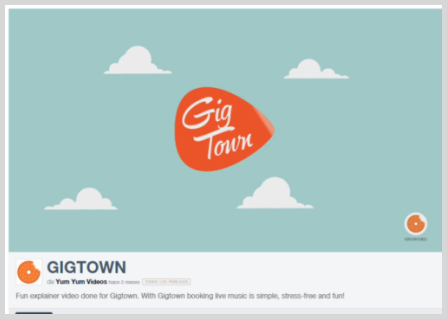 Gigtown brand in explainer video