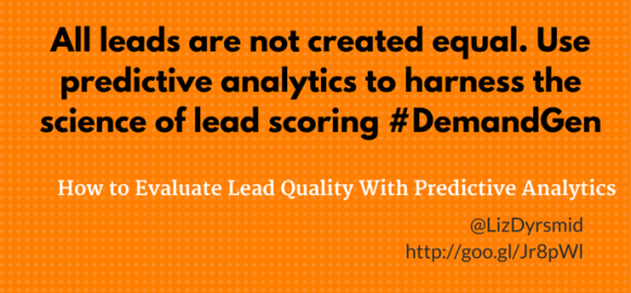 predictive analytics and lead scoring