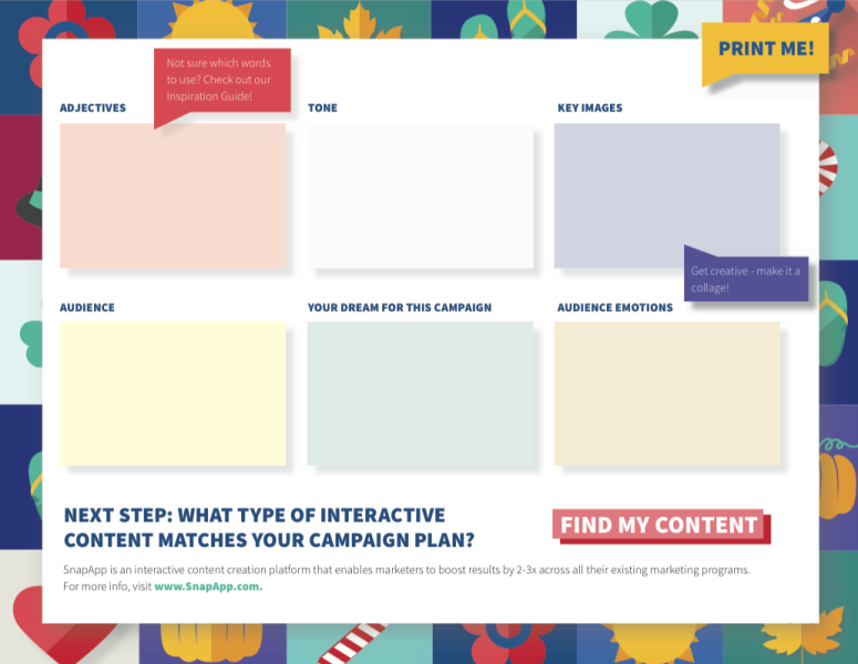 use an inspiration board for creative marketing campaigns