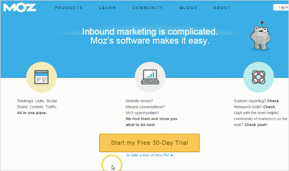 moz homepage button