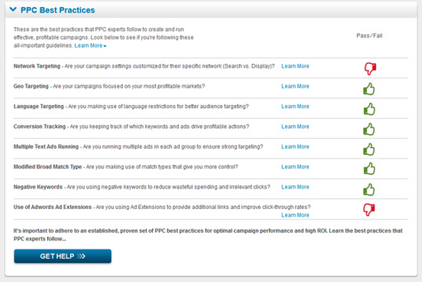 ppc marketing grader
