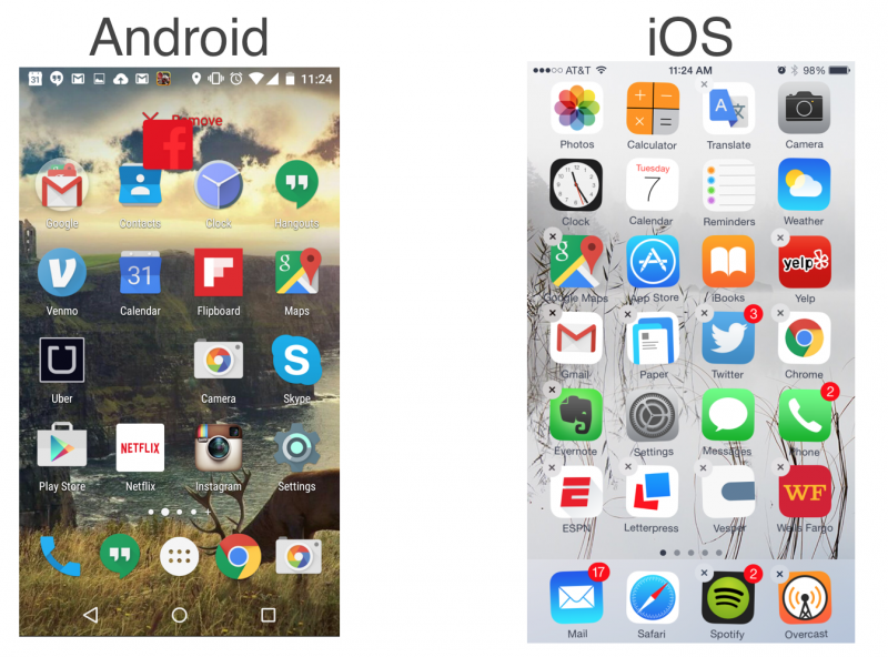 Closing apps on iOS and Android
