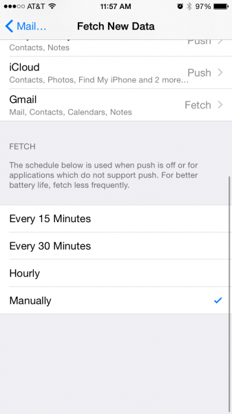 Email fetching on iOS