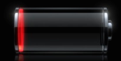 Empty battery symbol