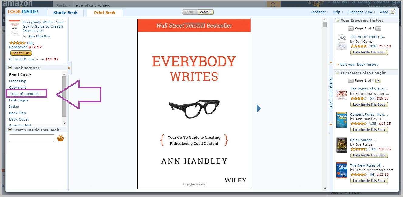 Ann Handley eBook in Amazon for blog post ideas
