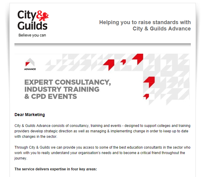 City  & Guilds - welcome program