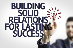 Business with text: Building Solid Relations For Lasting Success