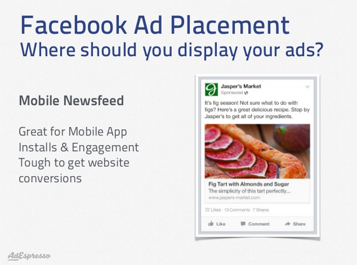 Facebook mobile news feed ads