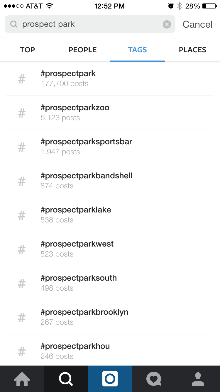 Prospect Park Hashtag Instagram Search