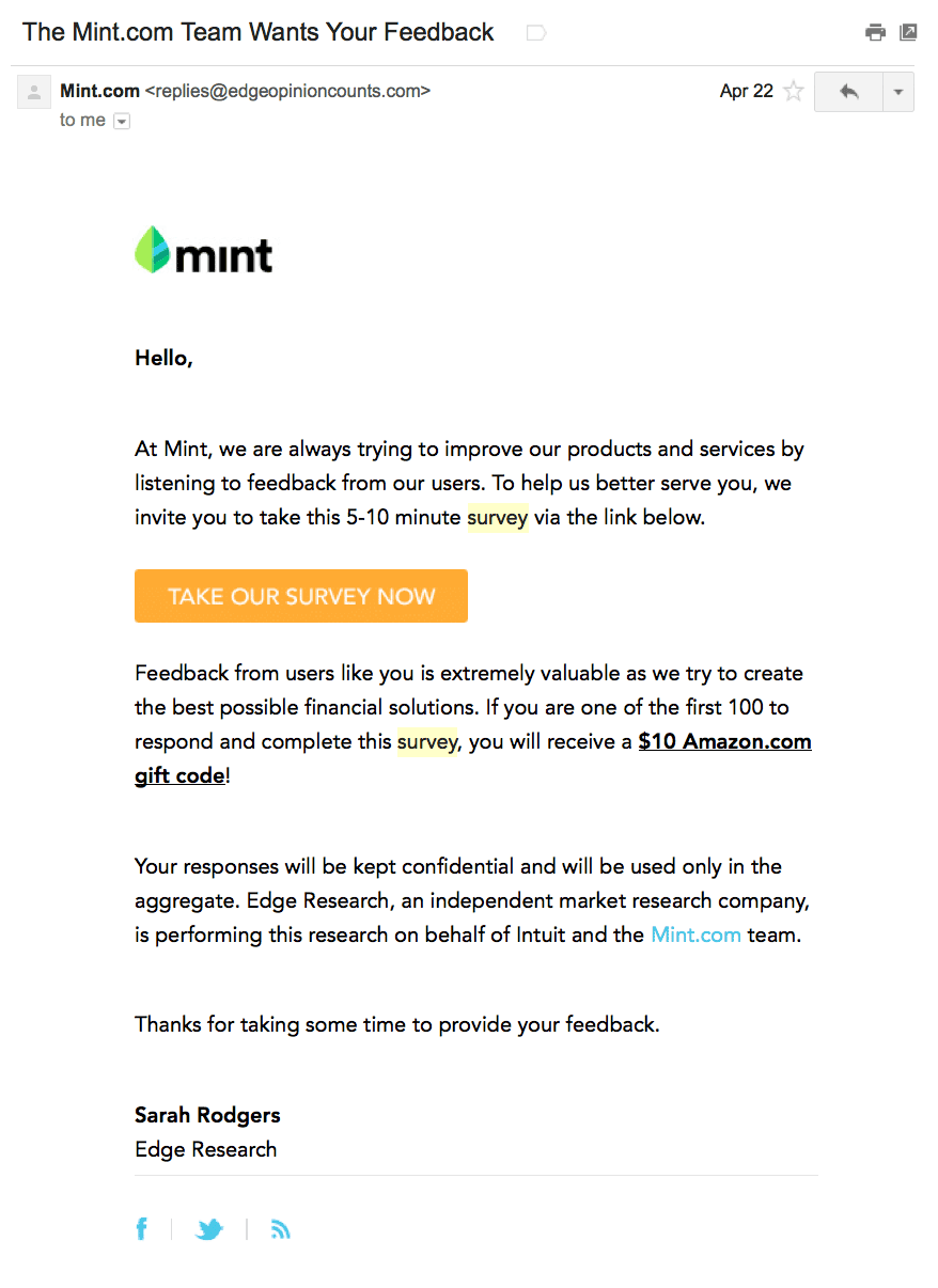 How to get people to take a survey