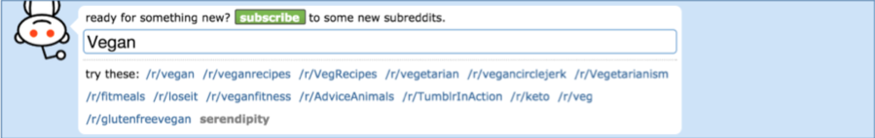 Vegan Subreddit