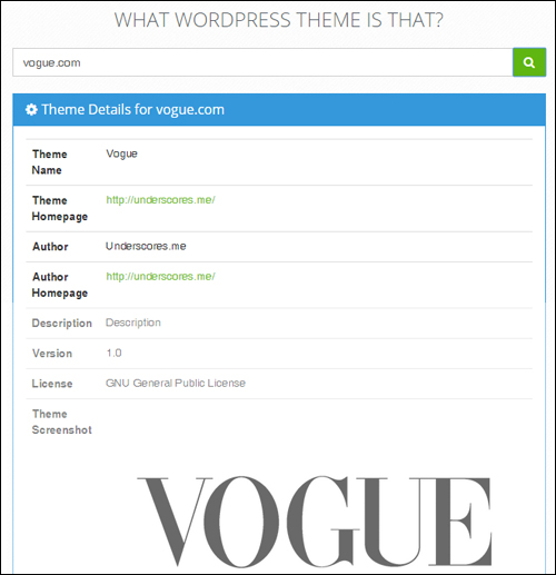 What WordPress Theme Is That - WordPress Theme Checking Tool