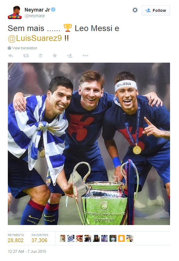 neymar tweet final