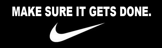 Nike slogan in passive voice