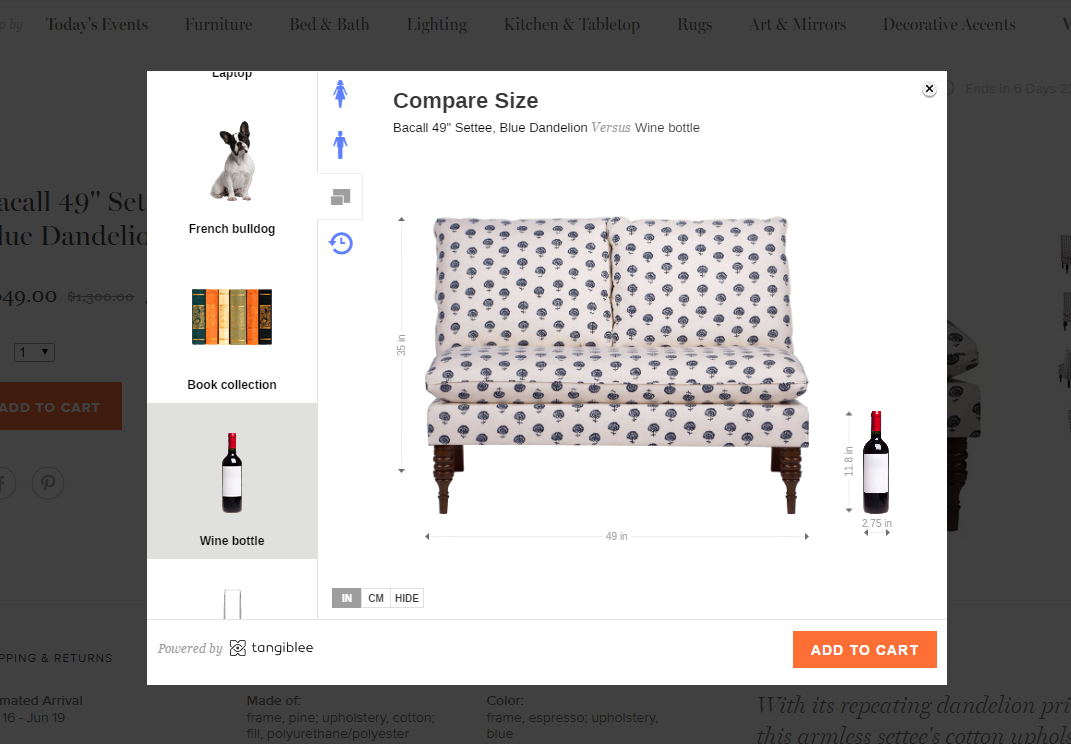 Product pages example of context